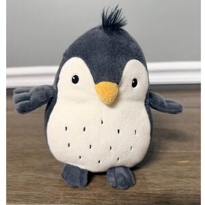 H&M Home Penguin Plush Stuffed Animal Toy‎ Gray White Nursery Decor 8" Soft Bird